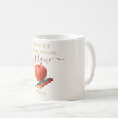 Watercolor Apple Teacher - Danke, Geschenk Kaffeetasse (VorderseiteRechts)