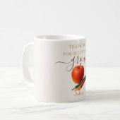 Watercolor Apple Teacher - Danke, Geschenk Kaffeetasse (Vorderseite Links)