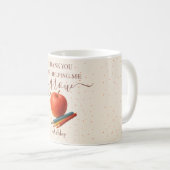 Watercolor Apple Teacher - Danke, Geschenk Kaffeetasse (VorderseiteRechts)