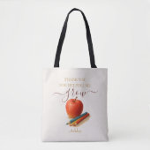 Watercolor Apple Teacher - Danke, Geschenk Tasche (Vorderseite)