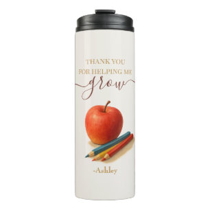 Watercolor Apple Teacher - Danke, Geschenk Thermosbecher
