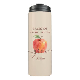 Watercolor Apple Teacher - Danke, Geschenk Thermosbecher