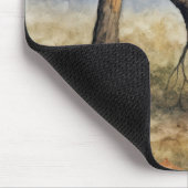 Watercolor Apple Tree With Red Apple Mousepad (Ecke)