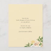 Watercolor Apricot Englische Rose Save the Date (Rückseite)