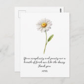 WATERCOLOR APRIL DAISY BIRTH FLOWER POSTCARD POSTKARTE (Vorne/Hinten)