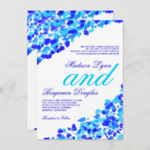 Watercolor-aquamarine königliches einladung (Vorne/Hinten)