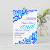 Watercolor-aquamarine königliches einladung (Stehend Vorderseite)