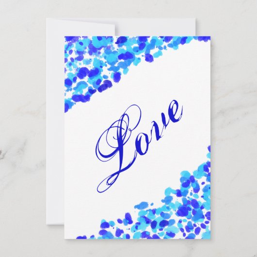 Watercolor-aquamarine königliches einladung (Rückseite)