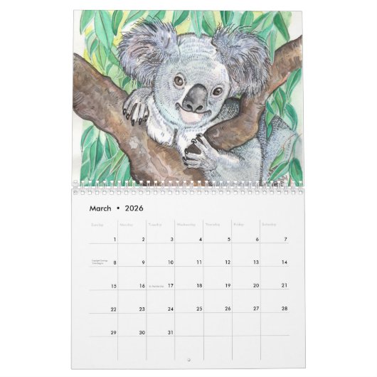 Watercolor Art Calendar Kalender (Mär 2026)