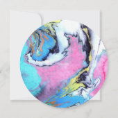 Watercolor Art Paint Birthday Party Einladung (Rückseite)