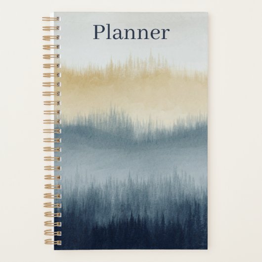 Watercolor Art Planner | 5,5 x 8,5 | Blau Planer (Vorderseite)