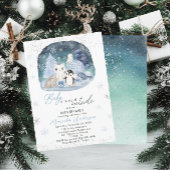 Watercolor Artic Baby seine kalte Außendusche Einladung