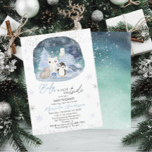 Watercolor Artic Baby seine kalte Außendusche