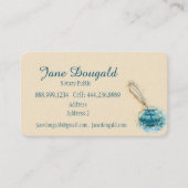 Watercolor Artistic Feather Pen Classic Notary Visitenkarte (Vorderseite)