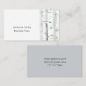 Watercolor Aspen Birch Trees Visitenkarte (Vorne/Hinten)