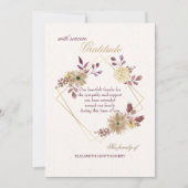 Watercolor-Ausdruck-Beileid danken Ihnen zu Dankeskarte (Vorderseite)