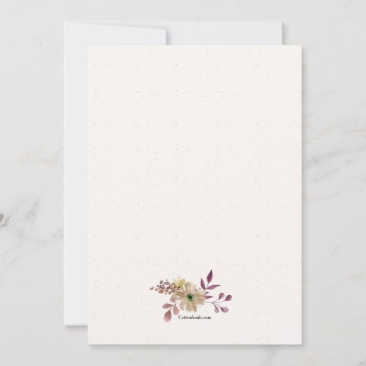 Watercolor-Ausdruck-Beileid danken Ihnen zu Dankeskarte (Rückseite)