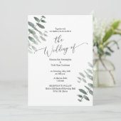 Watercolor Australian Eucalyptus Invasion Einladung (Stehend Vorderseite)