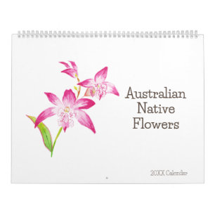 Watercolor Australian Native Blume Calendar Kalender