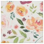 Watercolor Autumn Blooms Pattern Fabric Stoff (Muster)
