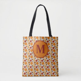 Watercolor Autumn Fall Circles Everyday Monogram Tasche