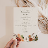 watercolor autumn harvest thanksgiving menu menükarte