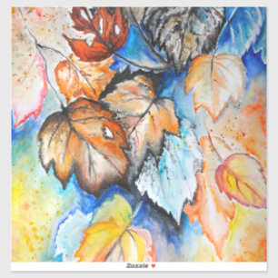 Watercolor - Autumn Leaves Aufkleber