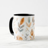 Watercolor Autumn Leaves-Minimal Boho Botanicalart Tasse (Vorderseite Links)