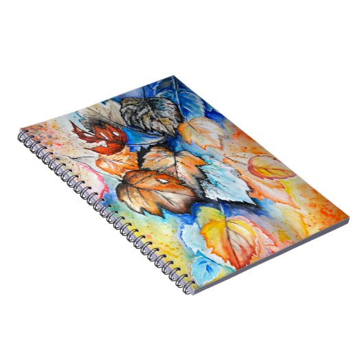 Watercolor - Autumn Leaves Notizblock (Rechte Seite)