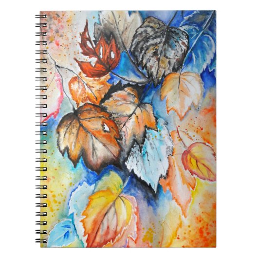 Watercolor - Autumn Leaves Notizblock (Vorderseite)