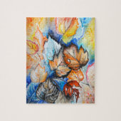 Watercolor - Autumn Leaves Puzzle (Vertikal)