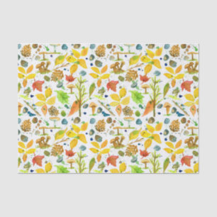 Watercolor Autumn Leaves Seidenpapier