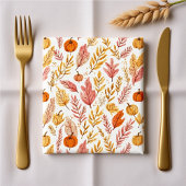 Watercolor Autumn Leaves Thanksgiving Napkins Serviette