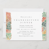 Watercolor Autumn Trees Thanksgiving Dinner Einladung (Vorderseite)