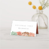 Watercolor Autumn Trees Thanksgiving Platzkarte (Vorderseite)