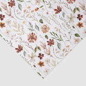 Watercolor Autumn Wildflower Garden Floral Pattern Seidenpapier (Ausschnitt)