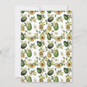 Watercolor Avocado Heilige Guacamole Babydusche Einladung (Rückseite)
