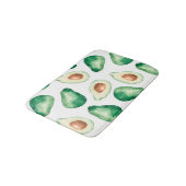Watercolor Avocado Pattern Badematte (Schrägansicht)