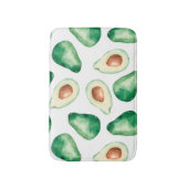 Watercolor Avocado Pattern Badematte (Vorderseite Vertikal)