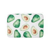 Watercolor Avocado Pattern Badematte (Vorderseite)