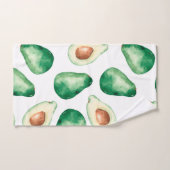 Watercolor Avocado Pattern Badhandtuch Set (Handtuch)