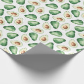 Watercolor Avocado Pattern Geschenkpapier (Ecke)