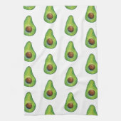 Watercolor Avocado Pattern Geschirrtuch (Vertikal)