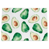 Watercolor Avocado Pattern Große Geschenktüte (Vorderseite)