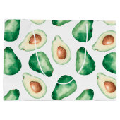 Watercolor Avocado Pattern Große Geschenktüte (Rückseite)