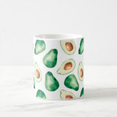 Watercolor Avocado Pattern Kaffeetasse (Mittel)