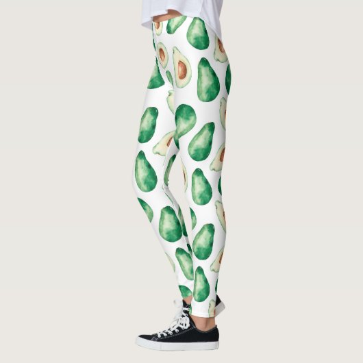 Watercolor Avocado Pattern Leggings (Links)