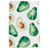 Watercolor Avocado Pattern Mittlere Geschenktüte (Vorderseite)