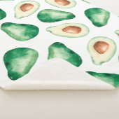 Watercolor Avocado Pattern Sherpadecke (3/4)