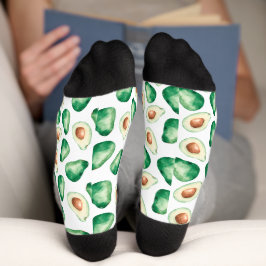 Watercolor Avocado Pattern Socken